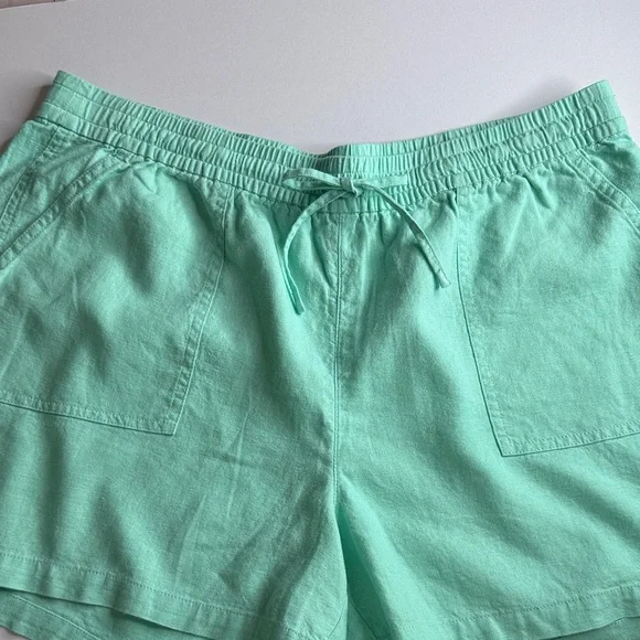 J. CREW FACTORY Sunwashed Mint Green Linen Blend Shorts - Picture 5 of 8